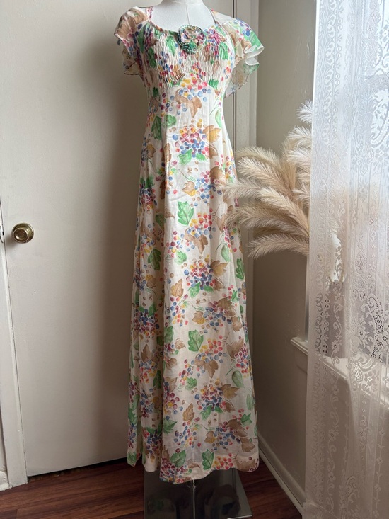 Vintage Dresses & Skirts - Vintage 70s Jody T of California floral maxi boho garden dress